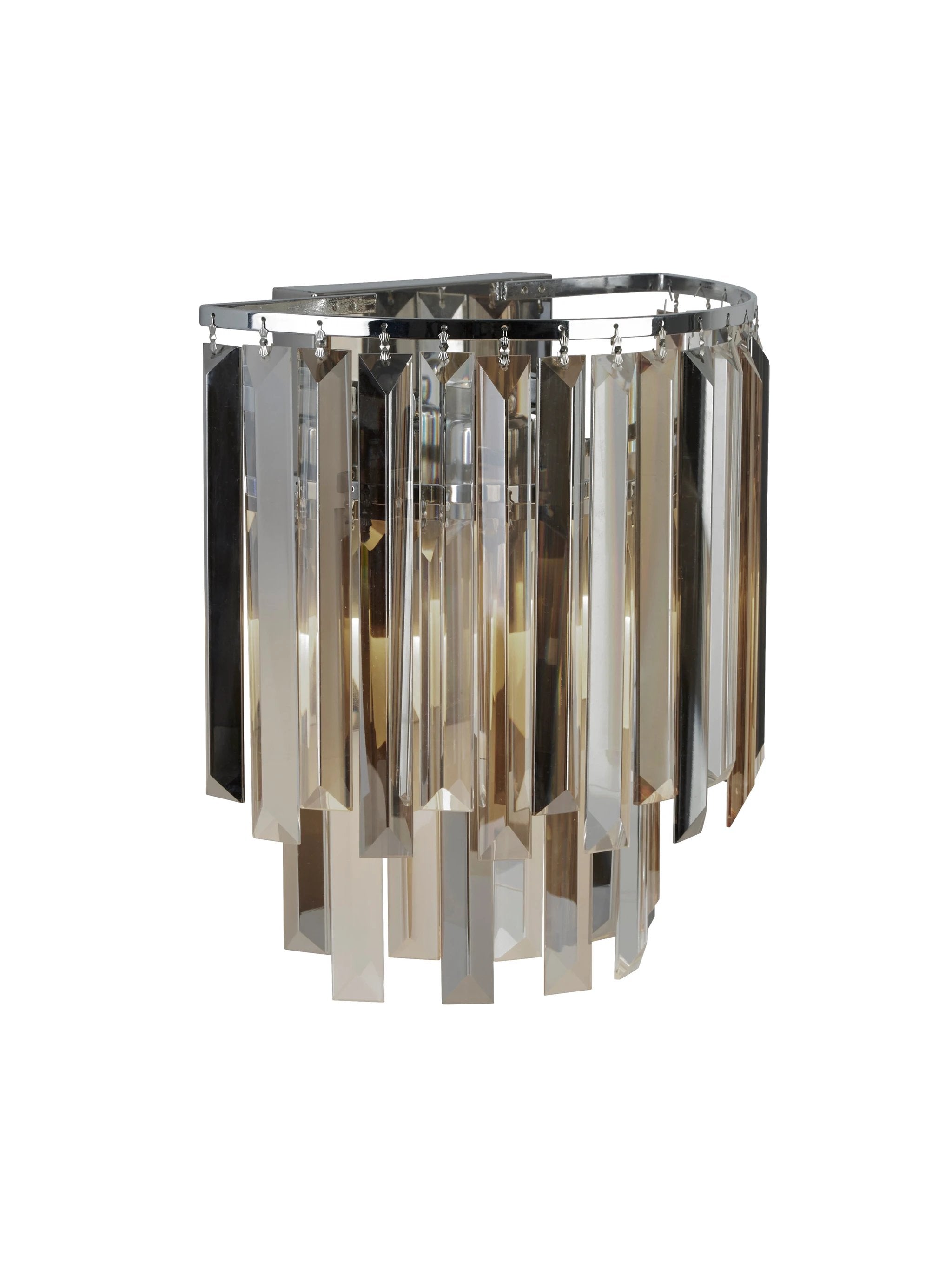 Wandlamp Clarissa 2Lt Chrome & Mixed Glass by Searchlight