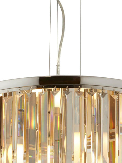 Hanglamp/Plafondlamp Clarissa 5Lt Chrome Metal & Mixed Glass by Searchlight