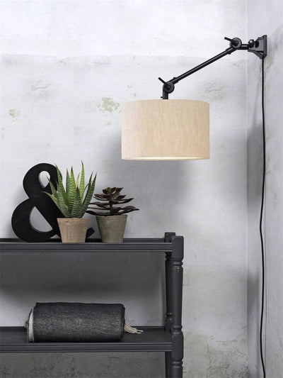 Wandlamp Amsterdam - Naturel/Zwart - 65x32x45cm by it's about RoMi