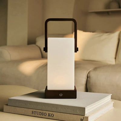 Tafellamp oplaadbaar Harper Donkerbruin Hout by Tavellio - Amsterdam