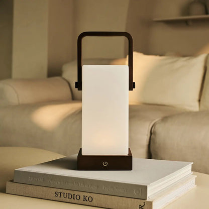 Tafellamp oplaadbaar Harper Donkerbruin Hout