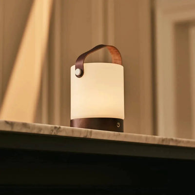 Tafellamp oplaadbaar Avery donkerbruin hout by Tavellio - Amsterdam