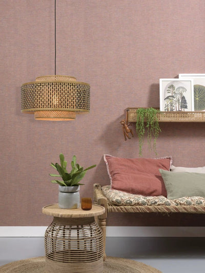 Hanglamp Bhutan - Bamboe/Zwart - Ø50cm by GOOD&MOJO