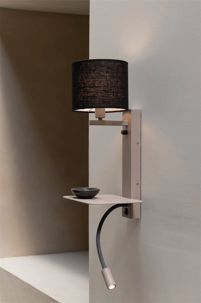 Wandlamp Florence met leeslampje zwarte kap by it's about RoMi