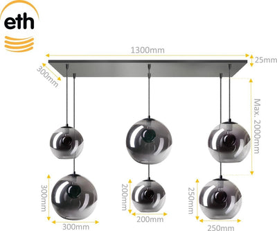 Hanglamp Orb Smoke 6L by ETH