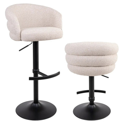 Barstoel Nikki biscotti draaibaar brandvertragend by Richmond Interiors