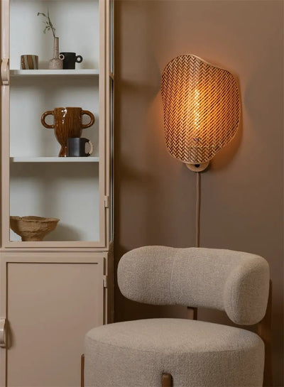 Wandlamp Kinabalu - Naturel/Bruin by GOOD&MOJO