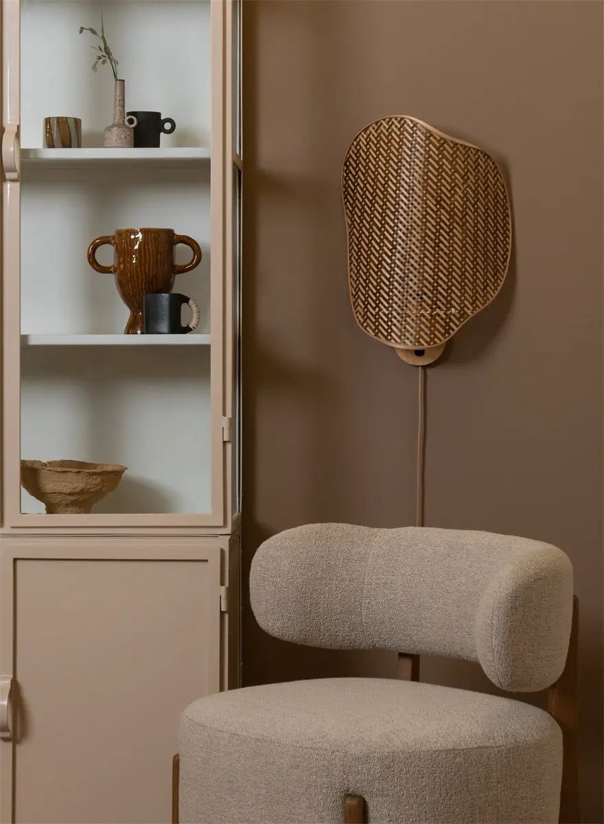 Wandlamp Kinabalu - Naturel/Bruin by GOOD&MOJO