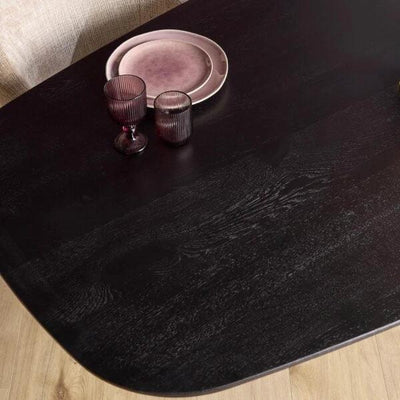 Eettafel Eiken Ferris | Deens Ovaal 180 cm | Zwart by Starfurn