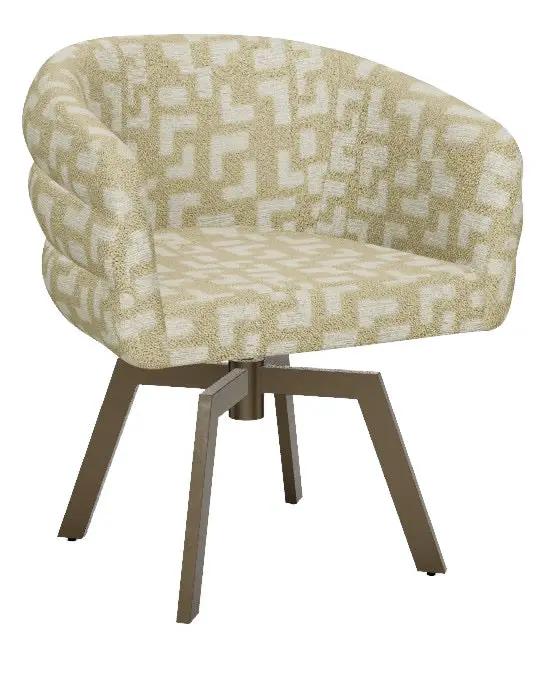 Eetkamerstoel Imola Draai | rmosaic beige | anodic brown by Moods Collection