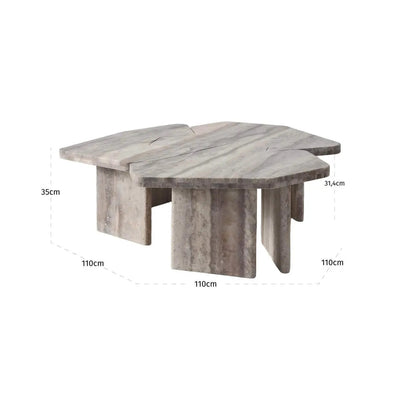 Salontafel Westin grijs (set van 3) by Richmond Interiors
