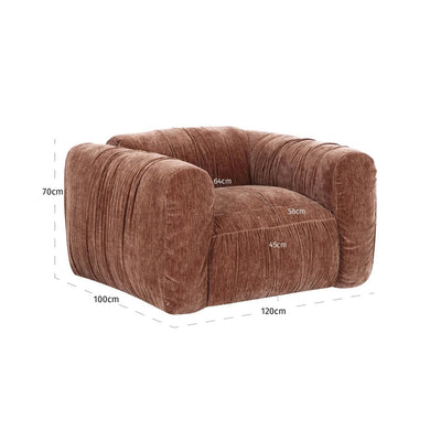 Loungestoel Monty Be Straight coffee by Richmond Interiors