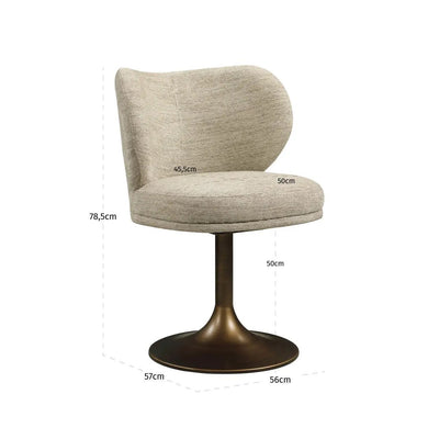 Eetkamerstoel Amely naturel softweave draaibaar by Richmond Interiors