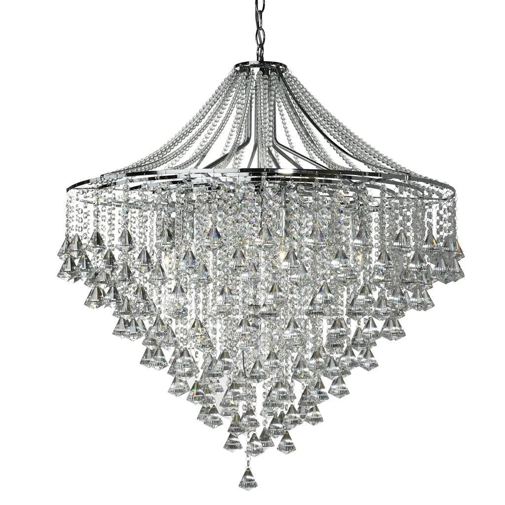 Kroonluchter Dorchester 7Lt Chrome & Crystal by Searchlight
