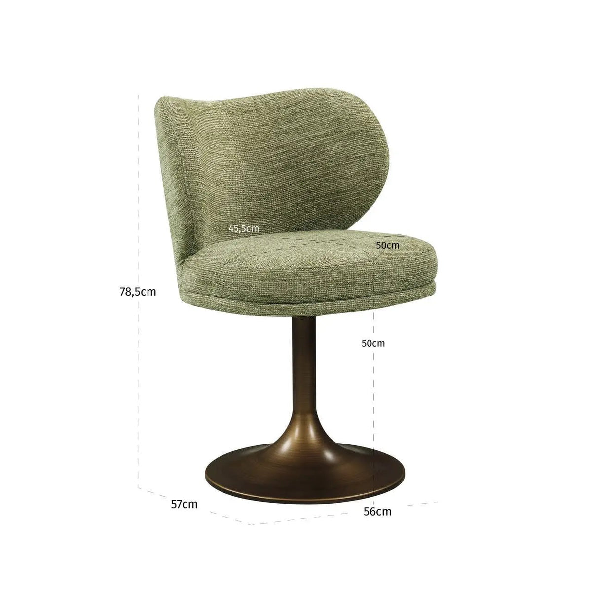 Eetkamerstoel Amely pistache softweave draaibaar by Richmond Interiors