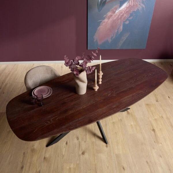 Eettafel Eiken Ferris | Deens Ovaal 240 cm | Bruin by Starfurn