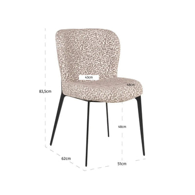 Eetkamerstoel Sergio naturel geometrisch by Richmond Interiors