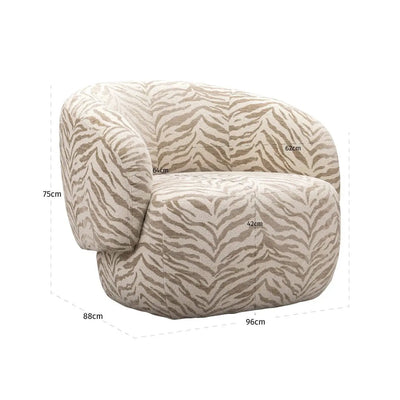 Loungestoel Milano beige tiger by Richmond Interiors