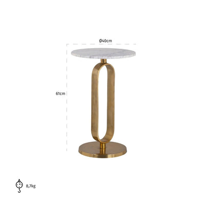 Bijzettafel Celine geborsteld goud by Richmond Interiors