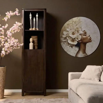 Boekenkast Dallas bruin mangohout 55 cm by Starfurn