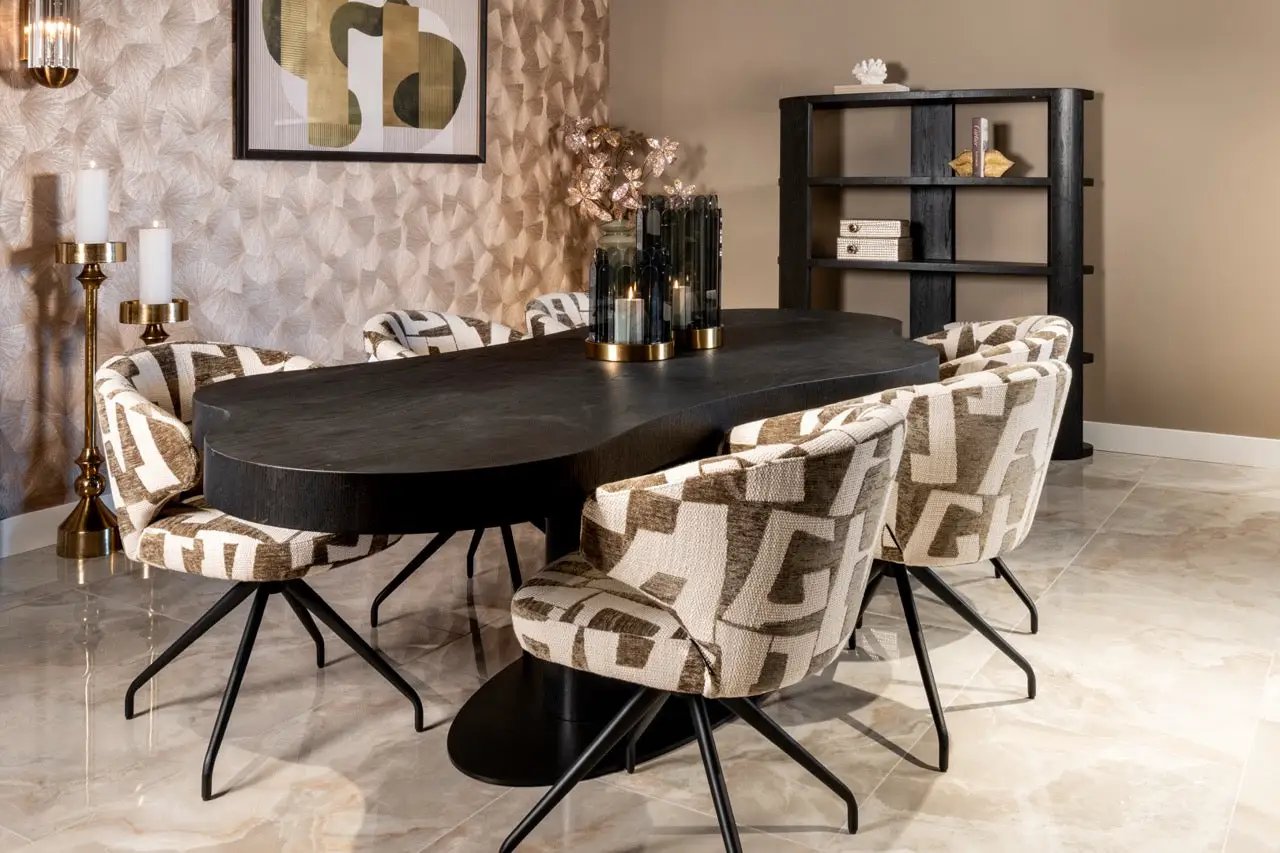Eetkamerstoel Milly biscotti draaibaar by Richmond Interiors
