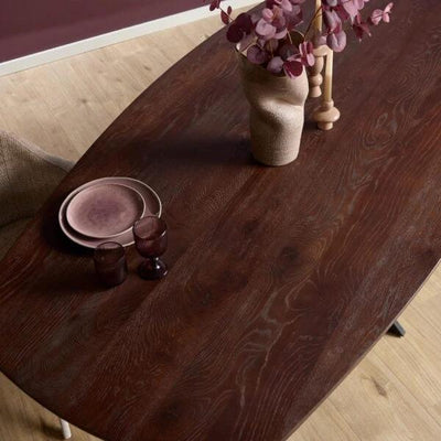 Eettafel Eiken Ferris | Deens Ovaal 240 cm | Bruin by Starfurn