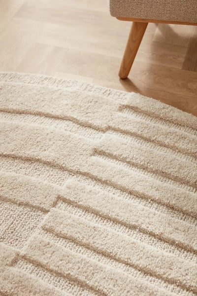 Vloerkleed Monza Girare Rond - Light Grey ø200 by Brinker Carpets