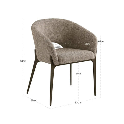 Eetkamerstoel Kenzi bruine tweed by Richmond Interiors