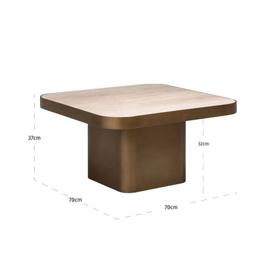 Salontafel Claridge beige 70x70 (cumulus) by Richmond Interiors