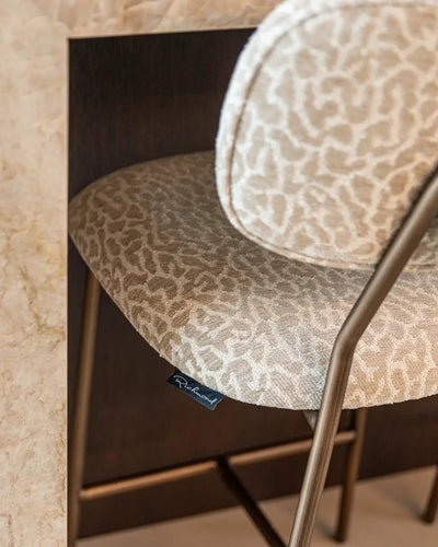 Counterstoel Xenia beige luipaard brandvertragend (Set van 2) by Richmond Interiors