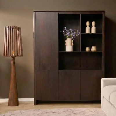 Vakkenkast XL Dallas Bruin Mangohout 160 cm by Starfurn