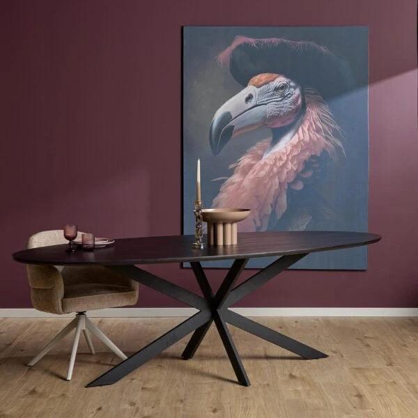 Eettafel Eiken Ferris | Ovaal 240 cm | Zwart by Starfurn