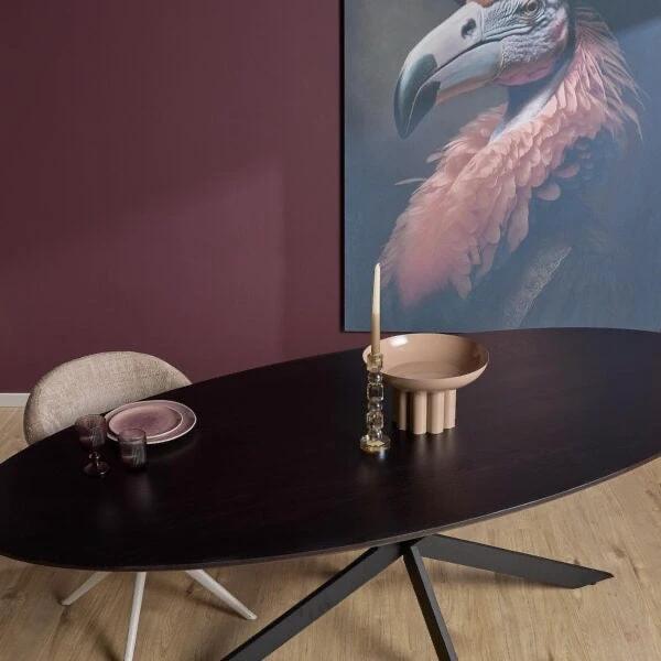 Eettafel Eiken Ferris | Ovaal 240 cm | Zwart by Starfurn
