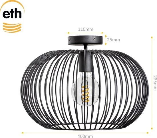 Plafondlamp Wire Zwart Ø40cm by ETH