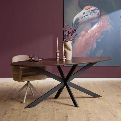Eettafel Eiken Ferris | Ovaal 240 cm | Bruin by Starfurn