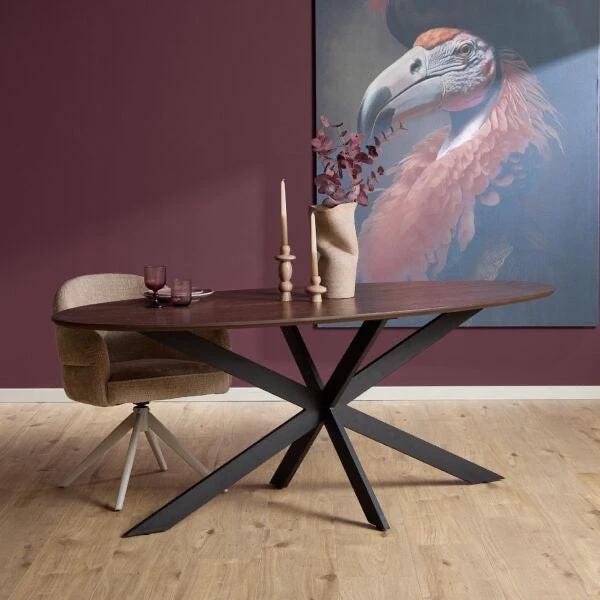 Eettafel Eiken Ferris | Ovaal 240 cm | Bruin by Starfurn