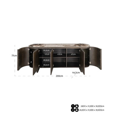 Dressoir Langford bruin by Richmond Interiors