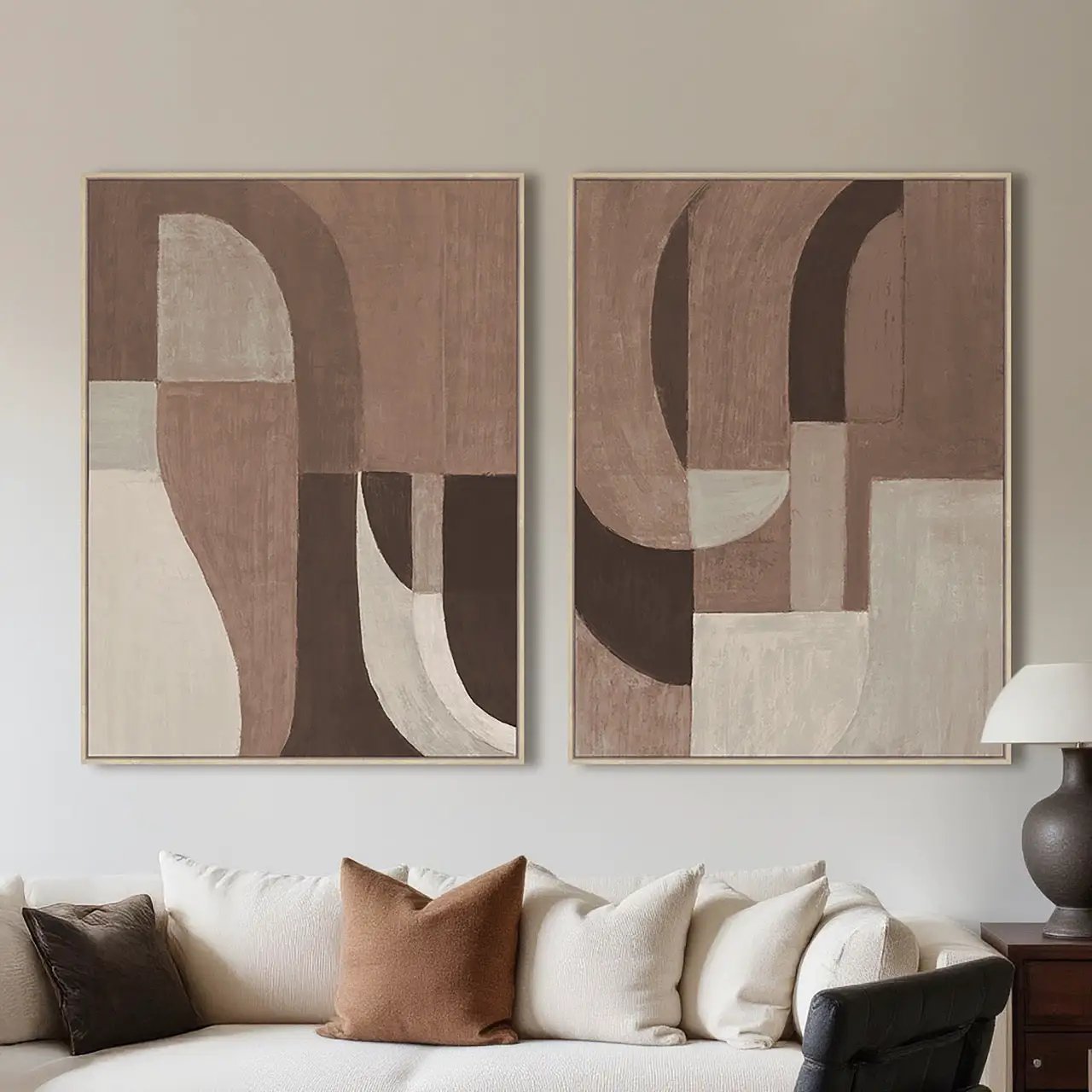Wanddecoratie Tatu rechts bruin by Richmond Interiors