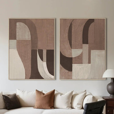 Wanddecoratie Tatu rechts bruin by Richmond Interiors