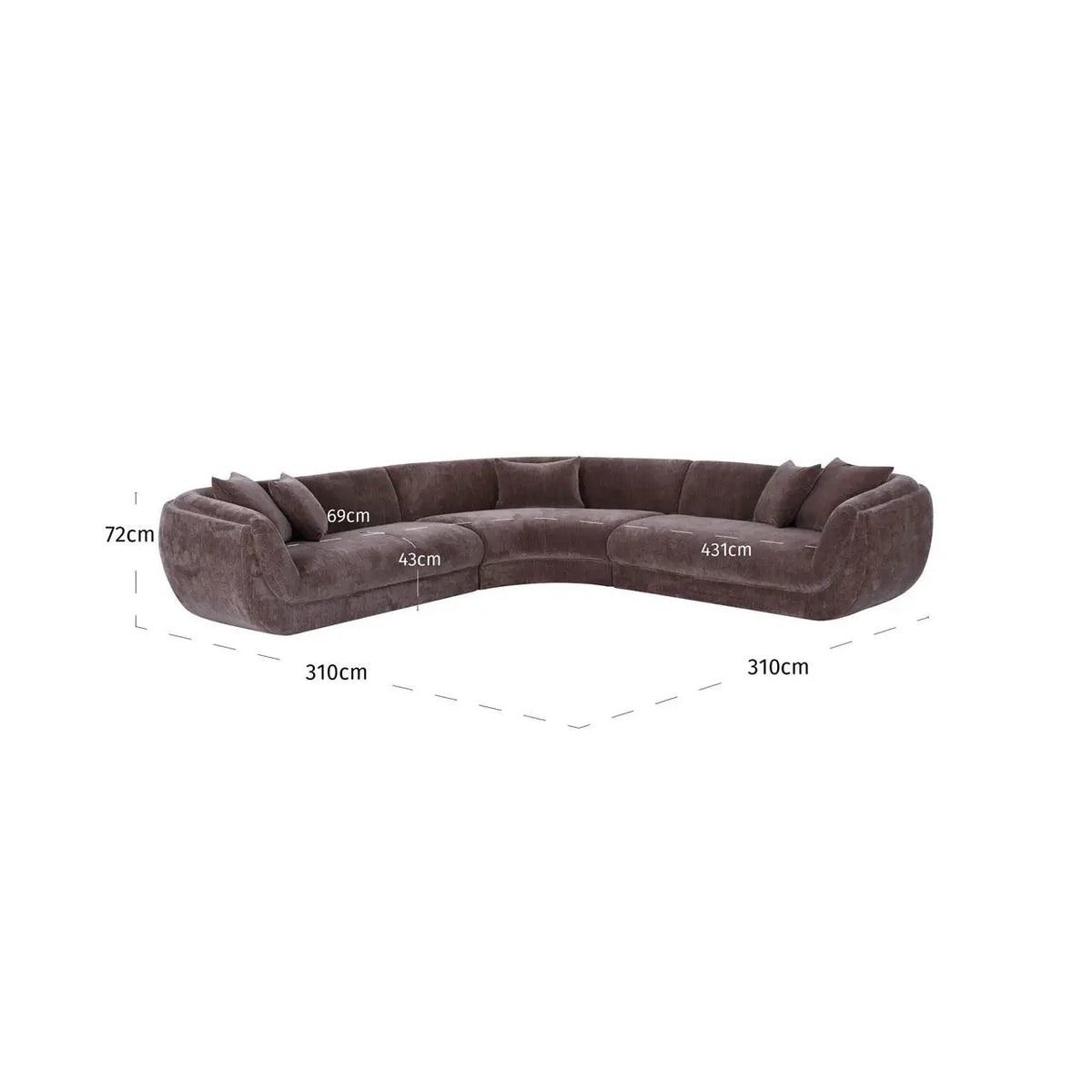 Bank Gianelle be straight dark brown by Richmond Interiors