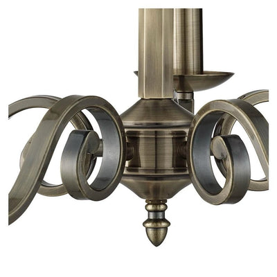 Kroonluchter Richmond 5Lt Antique Brass Metal by Searchlight