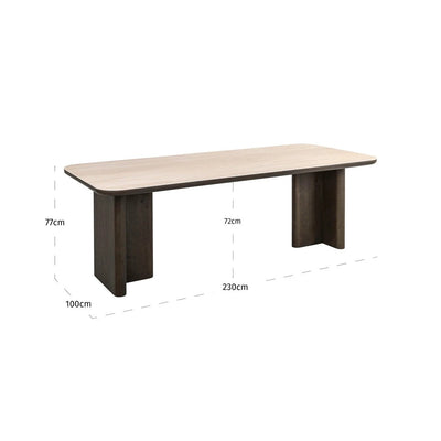 Eettafel Nando bruin 230 by Richmond Interiors