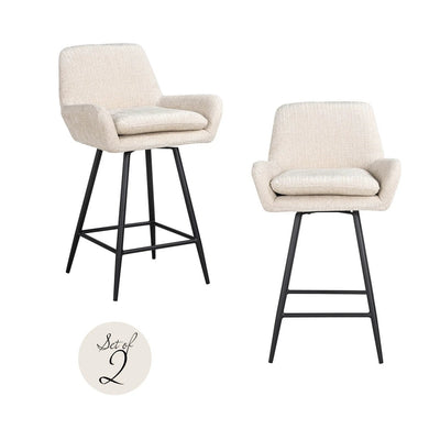 Counterstoel Linsey Niagara Beige draaibaar - Laag (set van 2) by Richmond Interiors