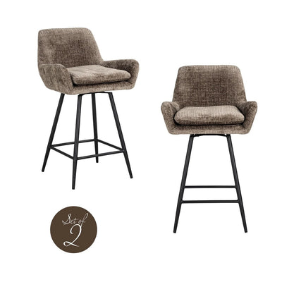 Counterstoel Linsey draaibaar Niagara Stone - set van 2 by Richmond Interiors