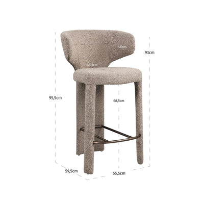 Counterstoel Viola Mocca Chunky by Richmond Interiors