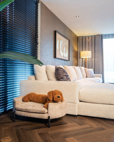 Hondenbed Dolly beige blokweving by Richmond Interiors