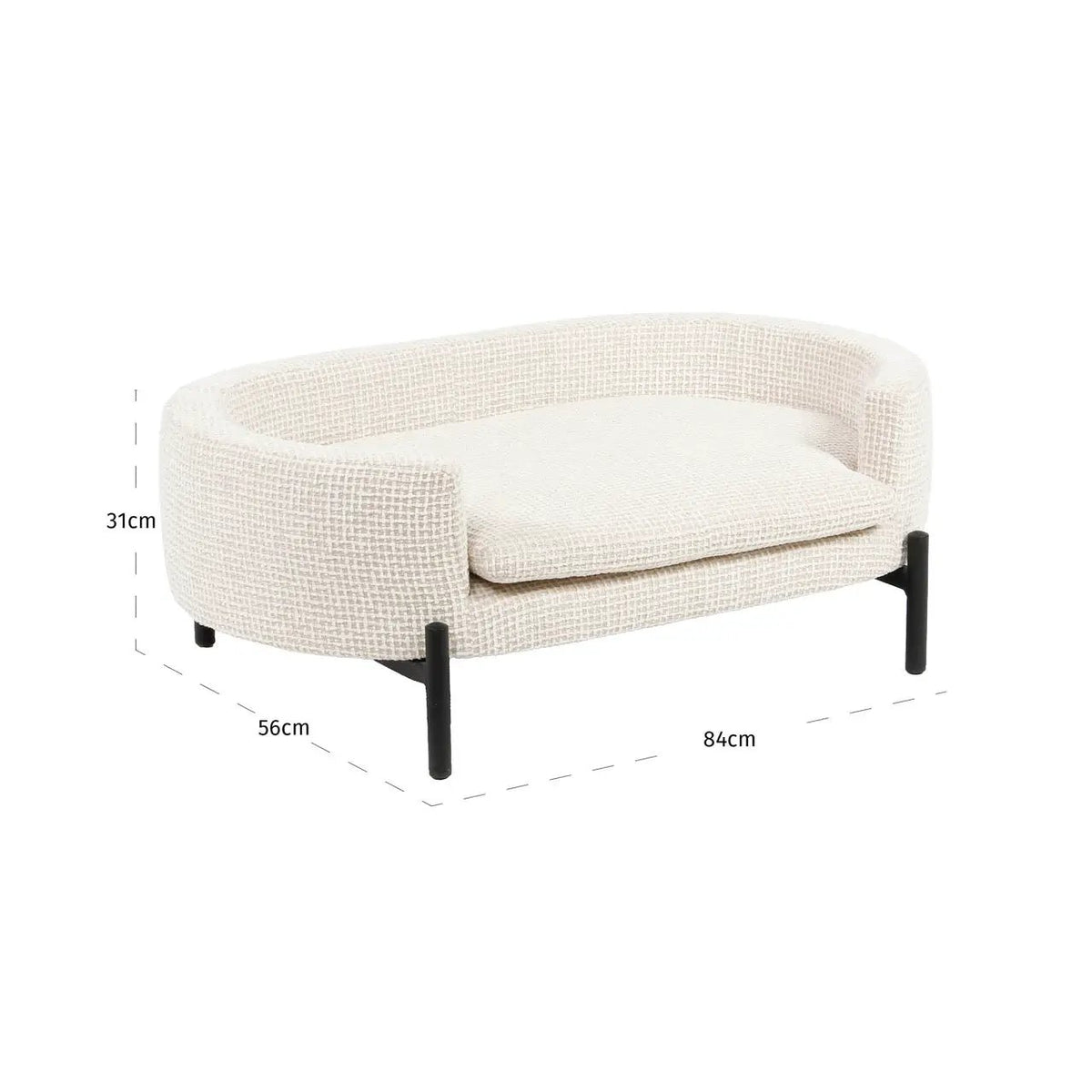 Hondenbed Dolly beige blokweving by Richmond Interiors