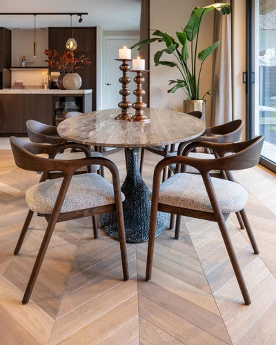 Eetkamerstoel Mihara Mocca Fancy vlamvertragend by Richmond Interiors