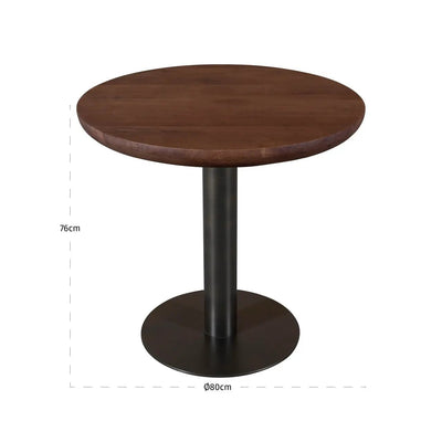 Bistrotafel Baldwin spicebrown 80Ø by Richmond Interiors