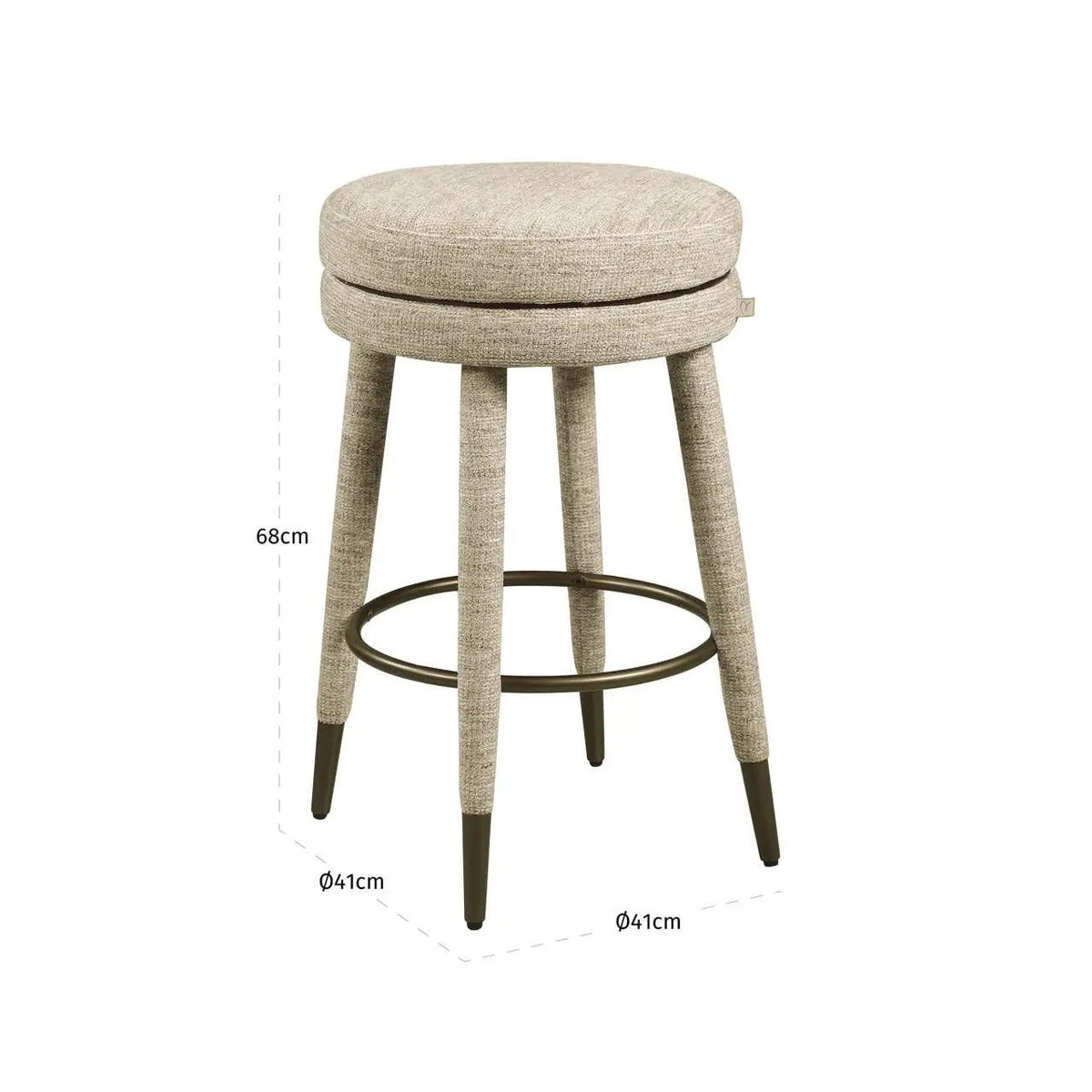 Counterstoel Tenashar naturel softweave draaibaar by Richmond Interiors